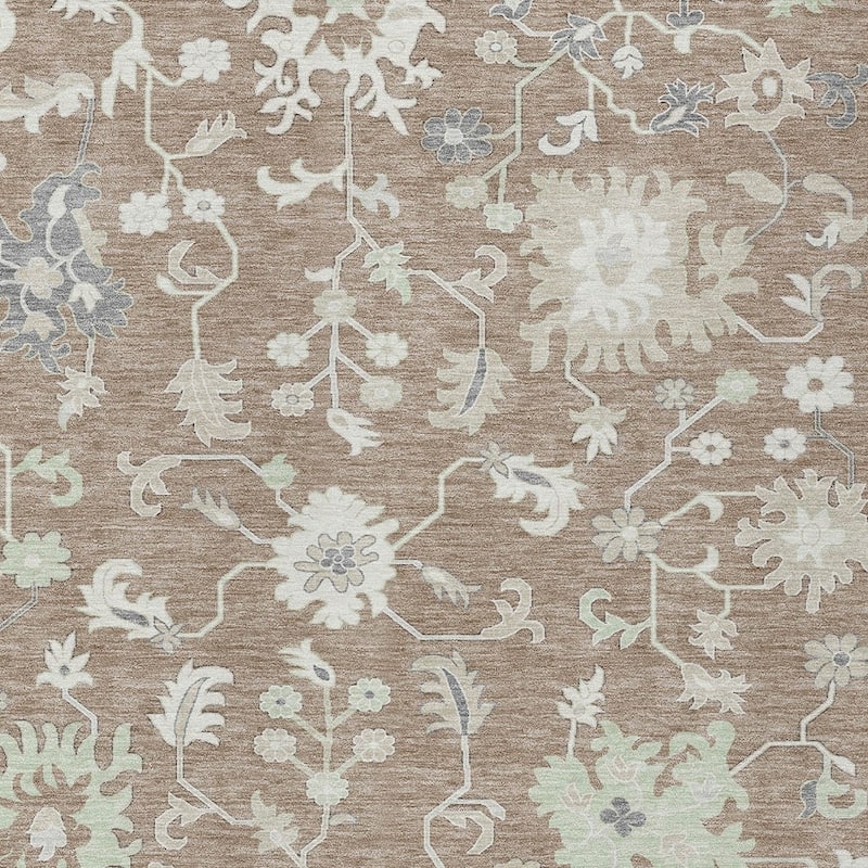 HomeRoots Floral Transitional Rectangle Outdoor Rug