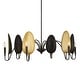 preview thumbnail 1 of 13, Uttermost Warwick 6 Light Matte Black Chandelier - 41.5"W x 41.5"D x 19"H