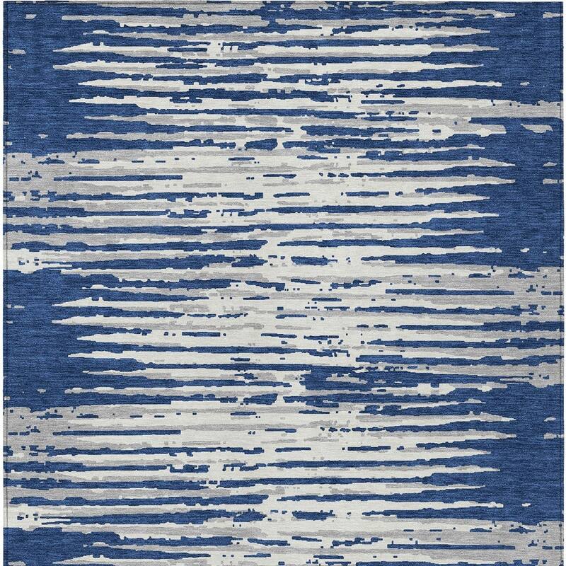 HomeRoots Striped Transitional Rectangle Outdoor Rug