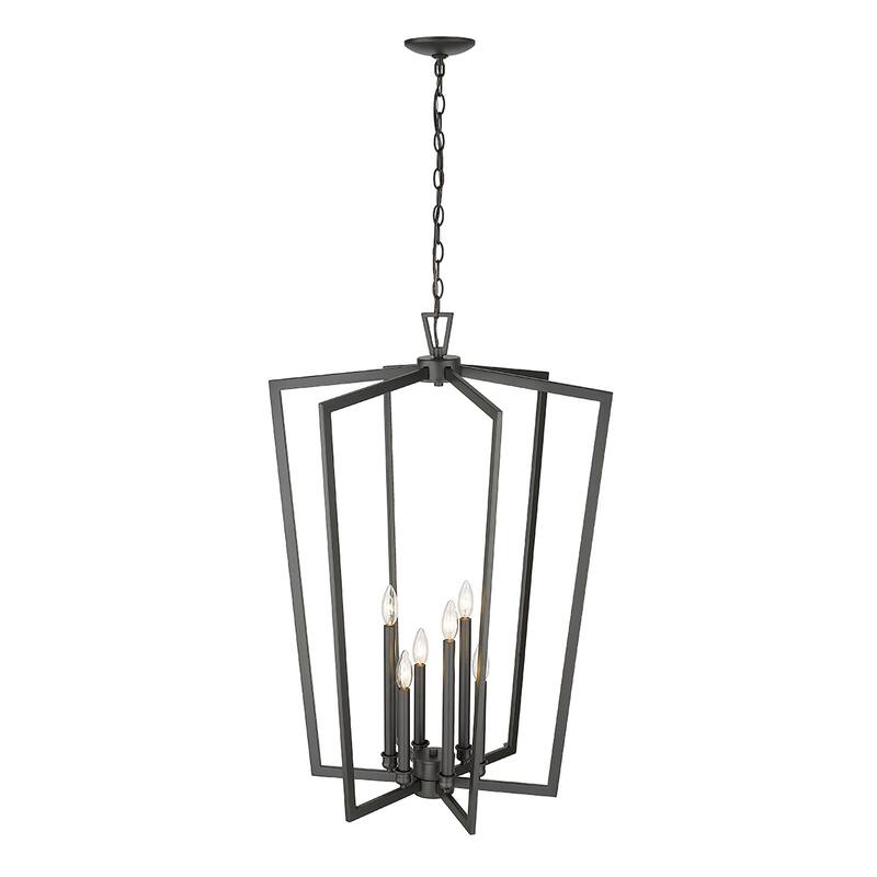 Millennium Lighting Lizabeth 6 Light Chandelier Ceiling Fixture in Matte Black