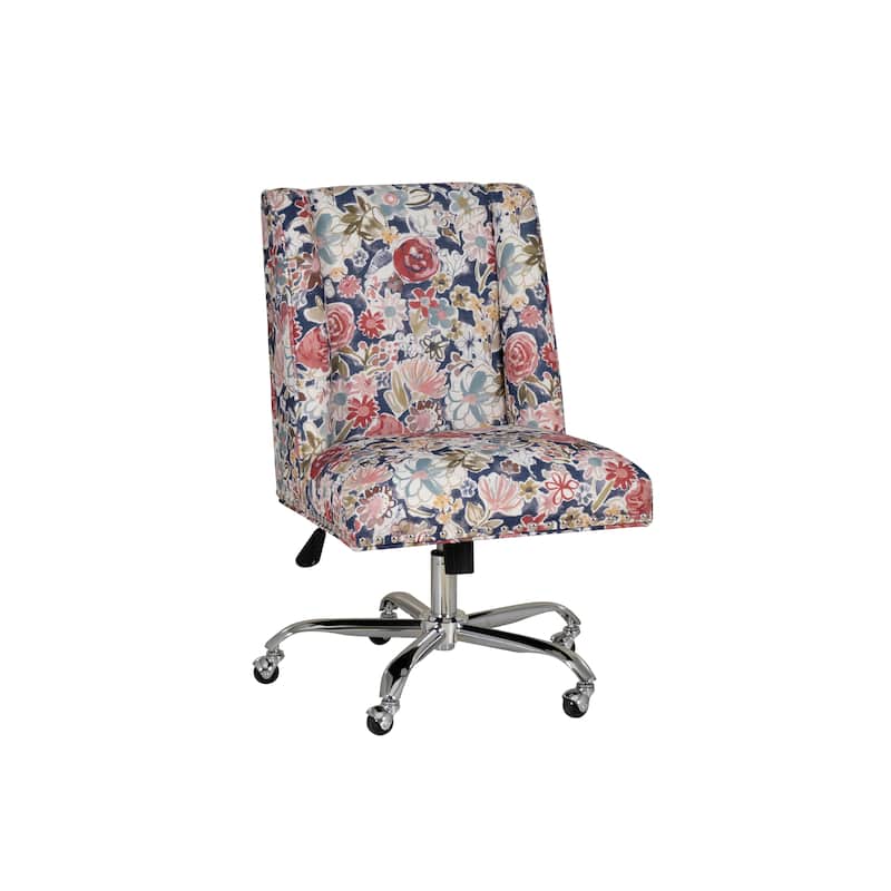 Violet Cow Print Office Chair