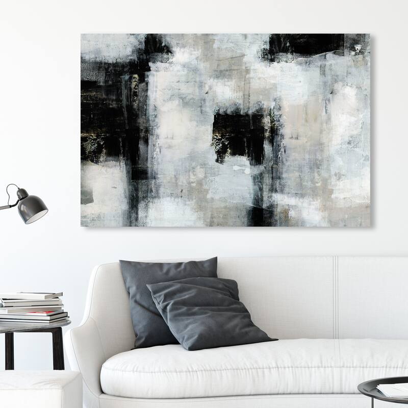 Wynwood Studio Abstract Favorite Black Strike Black and Modern & Contemporary Wall Art Canvas Print - 30 x 45