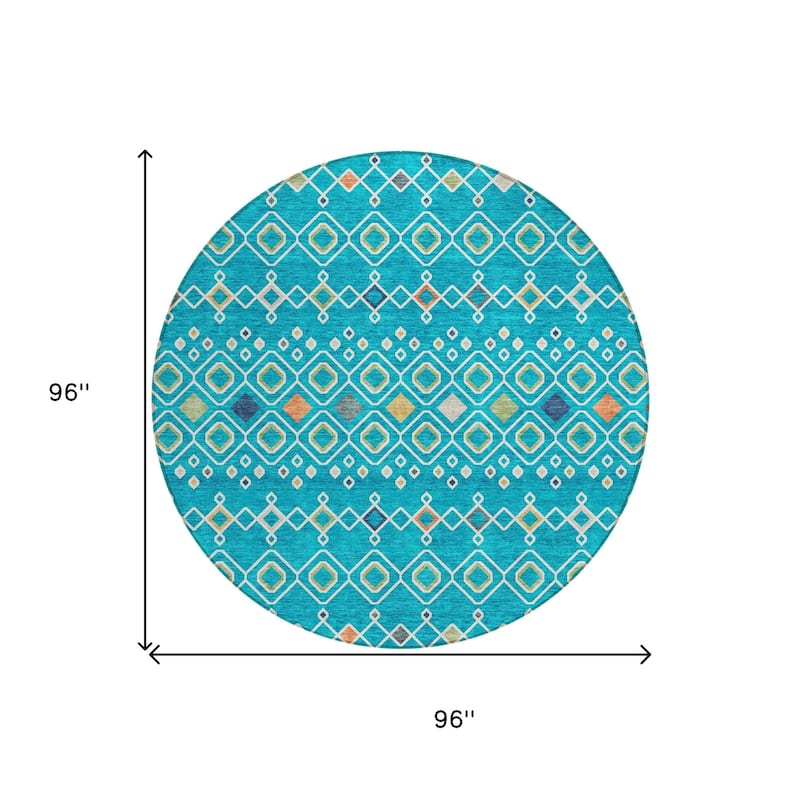 HomeRoots Geometric Modern Rectangle Outdoor Rug