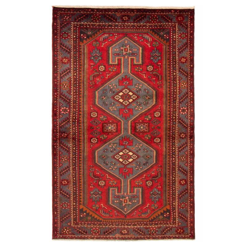 ECARPETGALLERY Hand-knotted Anadol Red Wool Rug - 4'3 x 6'11 - Red - 4'3 x 6'11