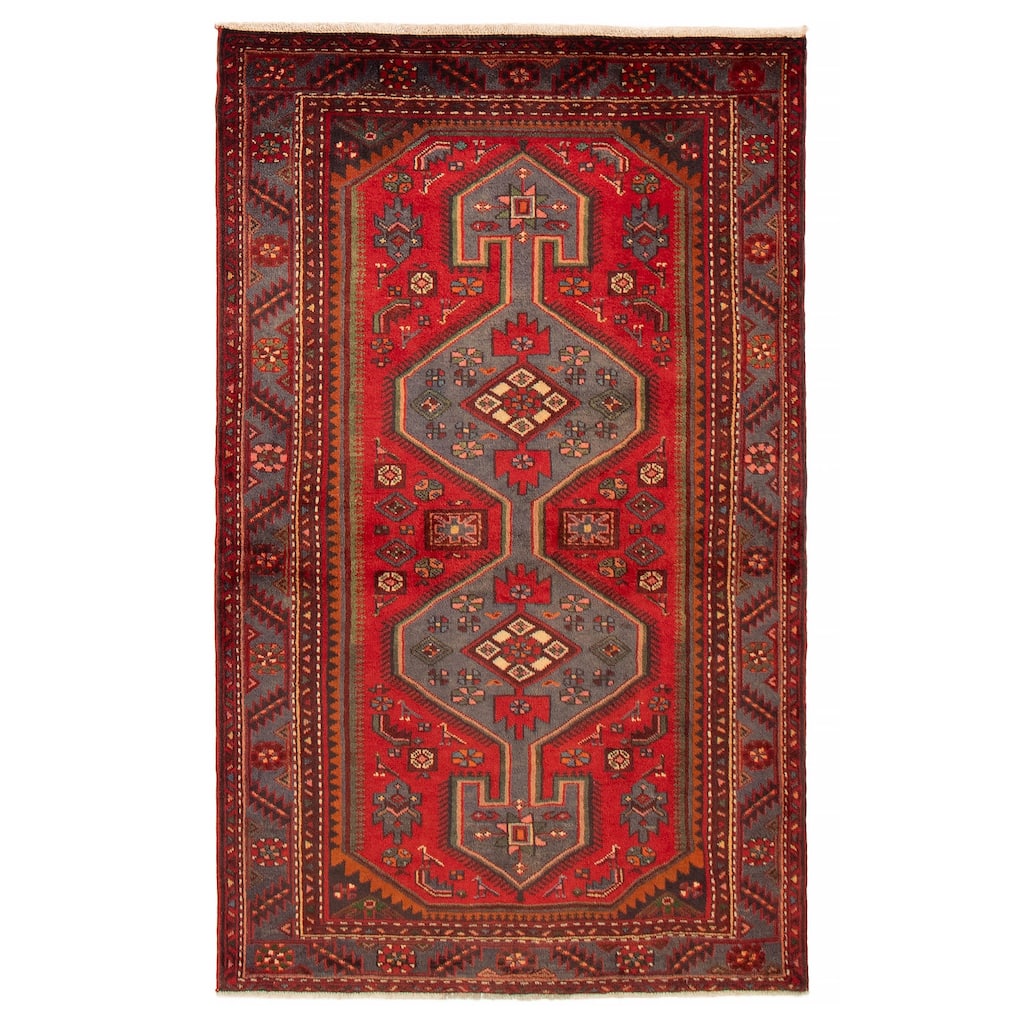 ECARPETGALLERY Hand-knotted Anadol Red Wool Rug - 4'3 x 6'11