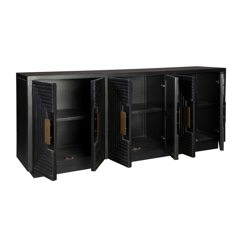 Furniture Classics Reclaimed Pine Othello Server - Black