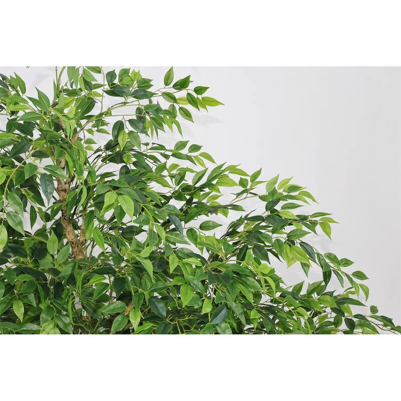 7FT Tall Artificial Banyan Tree With Natural Trunk And Realistic Silk Leaves