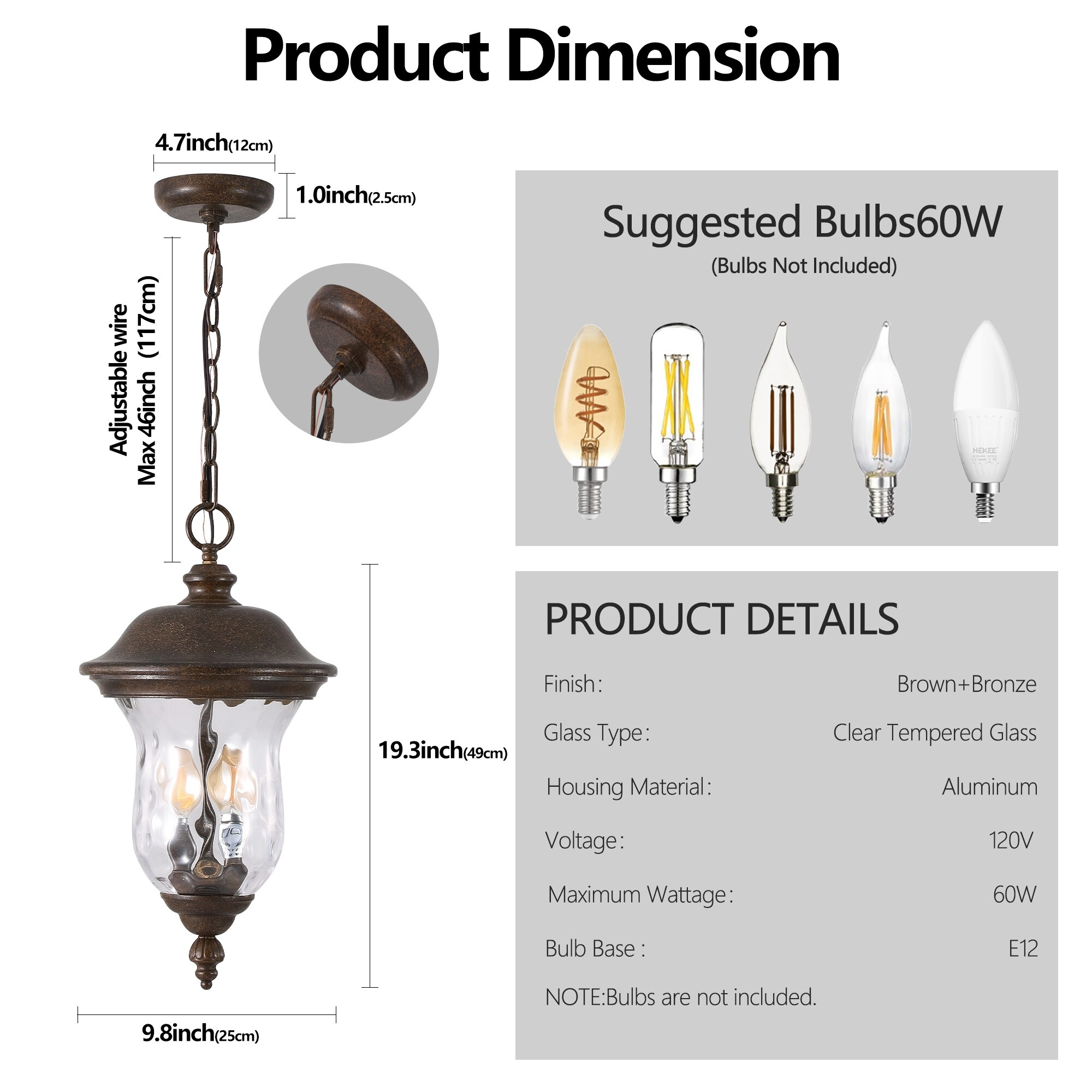 Weatherproof outdoor pendant light lamp cord deals