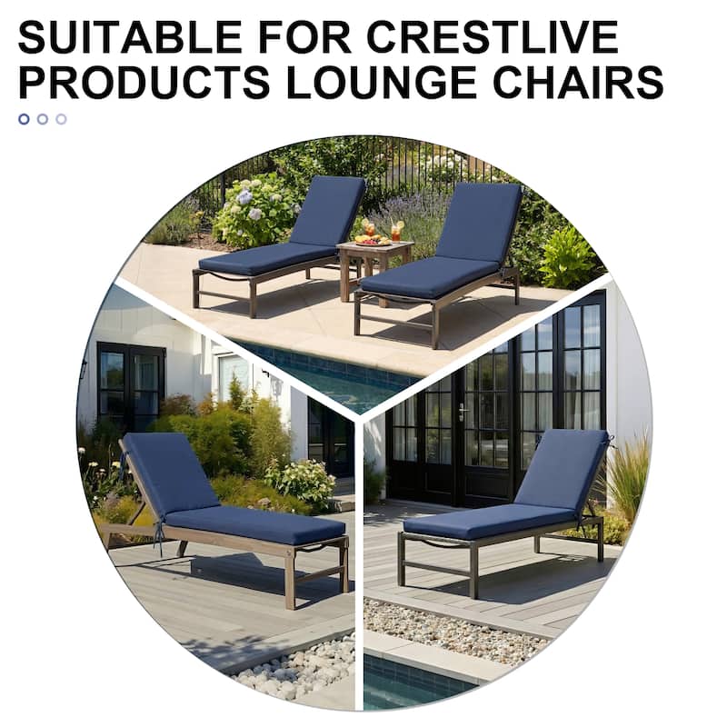 Outdoor Patio Chaise Lounge Chair Cushion