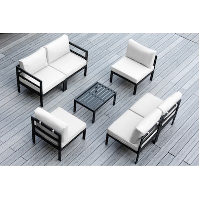 Ohana Outdoor 7-pc. Cushioned Aluminum Sectional - No Assembly