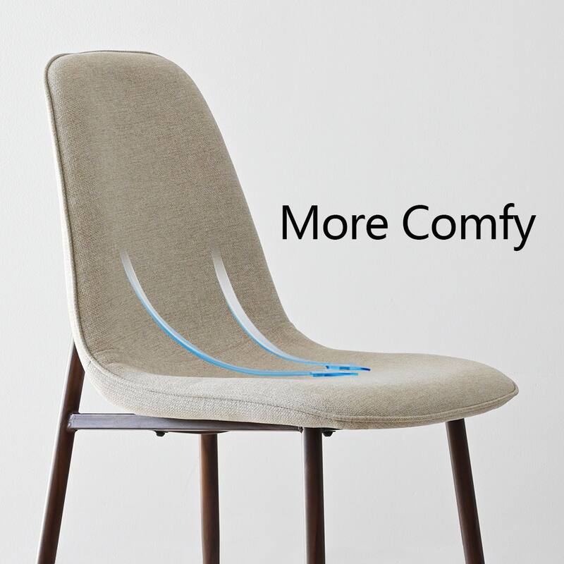 5-Piece Dining Table Set for 4 with Upholstered Chairs and Round Crossed Base Table