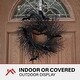 preview thumbnail 6 of 9, Haunted Hill Farm 15-In. Black Twig Battery-Operated Wreath with LED Lights and Flying Bats for Halloween Door
