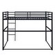 preview thumbnail 16 of 17, Metal Loft Bed Full Size, Loft Bed Frame with Safety Guard Rails & Flat Ladder, Twin Loft Bed for Kids Teens Adults