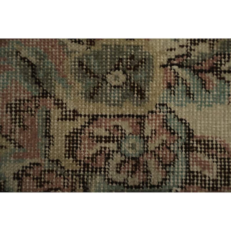 Hand Knotted Oriental 100% Wool Carpet Transitional Floral Beige & Ivories Anatolian Area Rug - 9' 4'' X 5' 7''