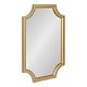 preview thumbnail 79 of 118, Kate and Laurel Hogan Scalloped Wood Framed Mirror 20x30 - Gold