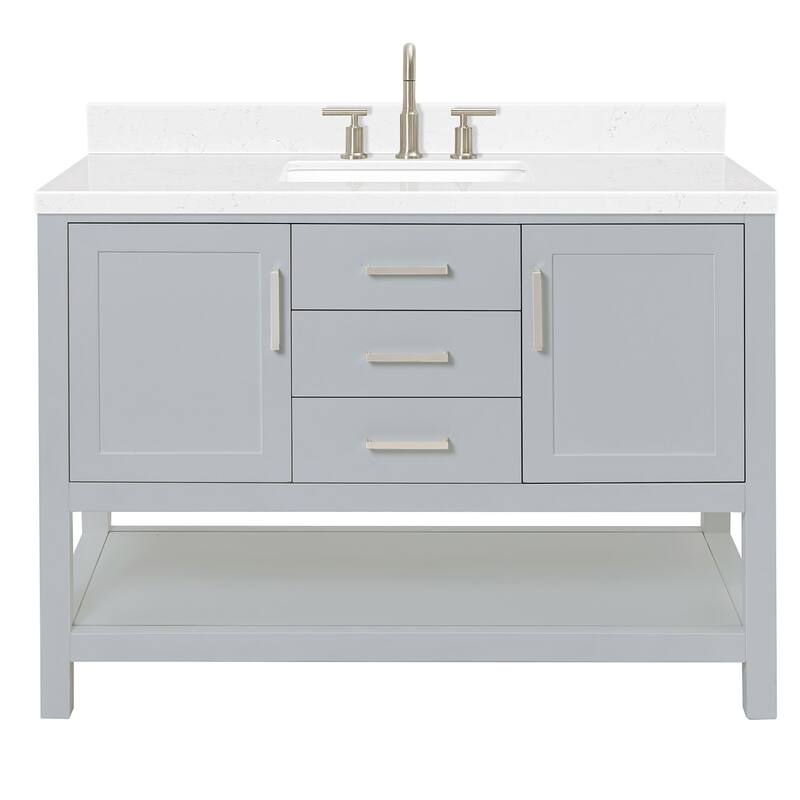 Ariel S048SCQRVO Magnolia 48" Free Standing Single Basin Vanity Set - Grey