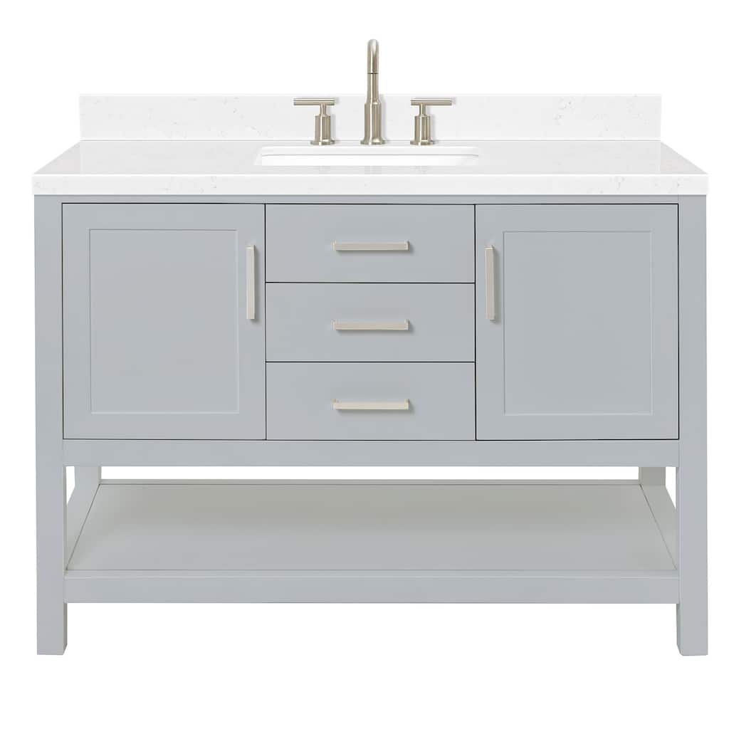 Ariel S048SCQRVO Magnolia 48" Free Standing Single Basin Vanity Set