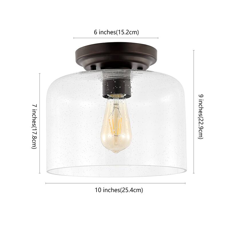 SAFAVIEH Lighting Calum Flush Mount - 10" W x 10" D x 10" H - 10Wx10Dx10H