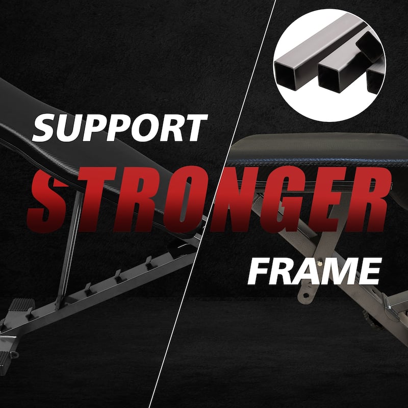 Weight Bench for Full Body Workout, Adjustable Strength Training Sit-up Chair