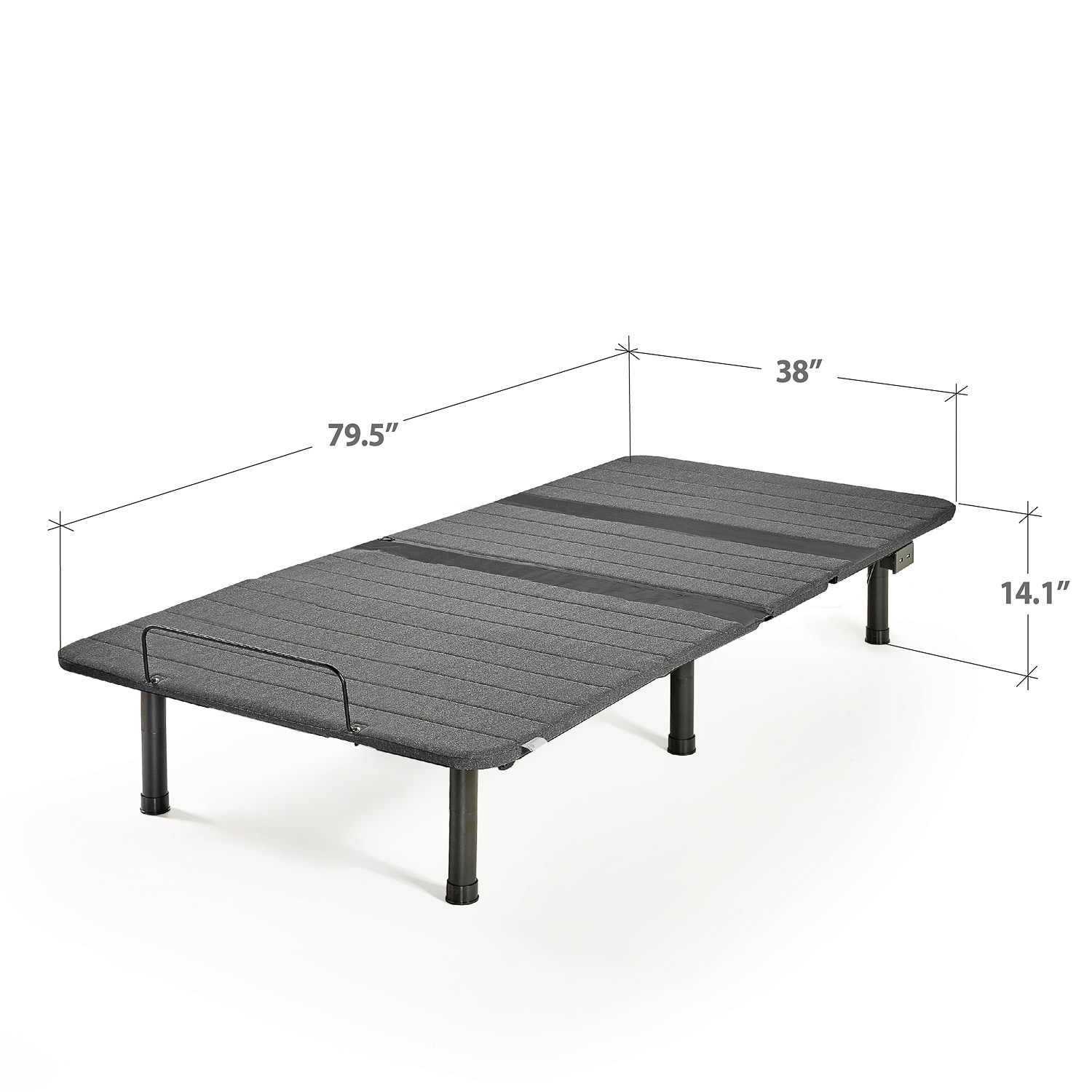 Priage By Zinus Black Metal Adjustable Bed Frame With Customizable Leg Height Overstock 31140104