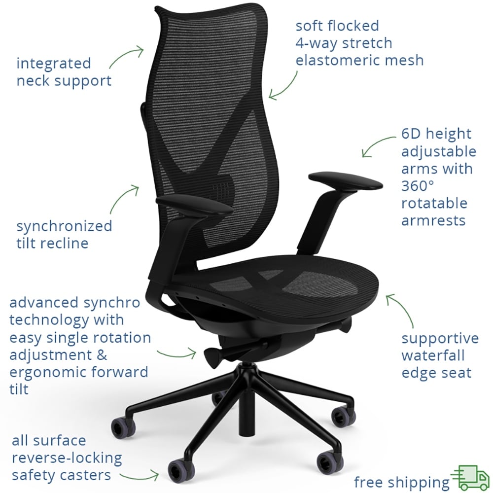 Odile high on sale back mesh chair