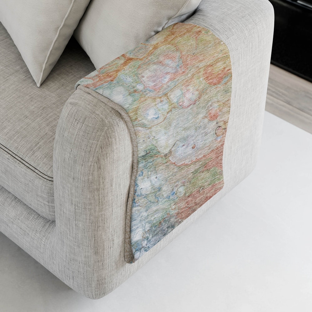 Premium Machine Washable Abstract Modern Sherpa Throw Blanket