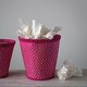 preview thumbnail 3 of 3, Hand-Woven Seagrass Baskets with Pattern, Fuchsia, Set of 2