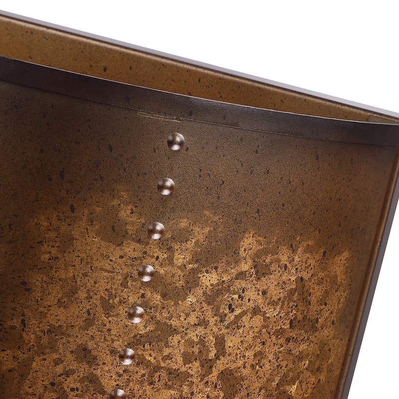 1-Light Damp Rated Antique Bronze Wall Sconce - 12-in W