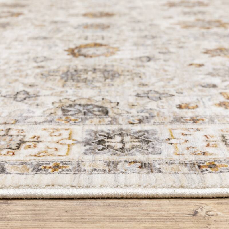 Style Haven Marley Vintage Floral Traditional Fringed Area Rug