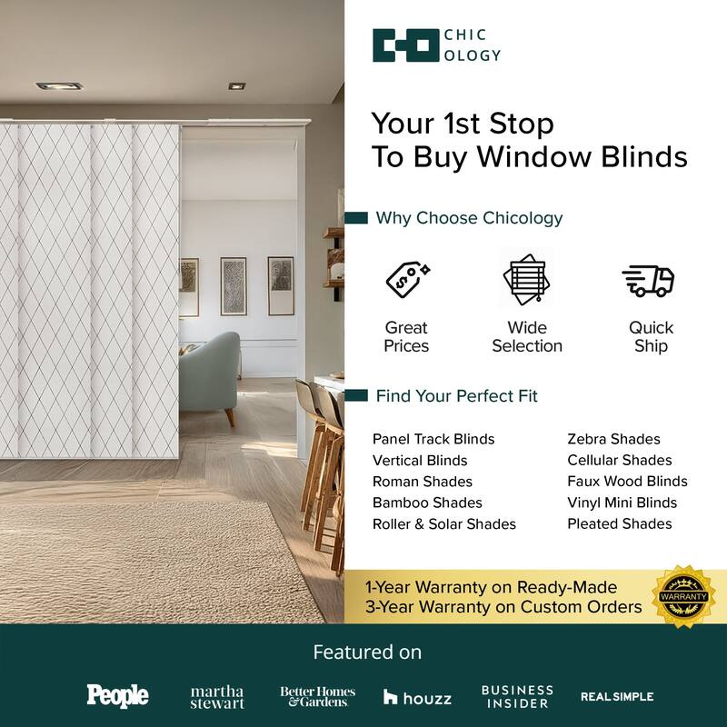 CHICOLOGY Adjustable Sliding Panels, 4-Rail Track, for Large Windows
