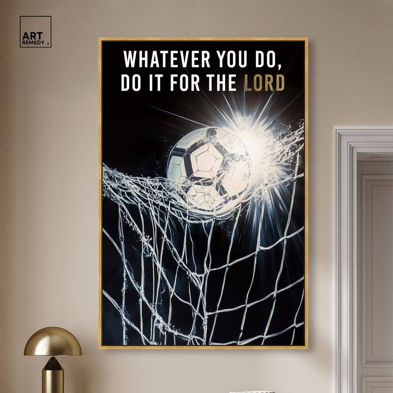 Do it for the Lord Soccer Canvas by Art Remedy