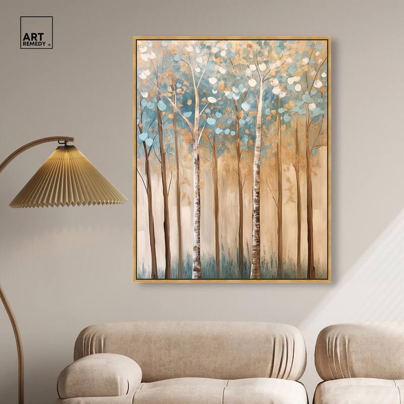 Birch Grove Radiance Canvas by Art Remedy