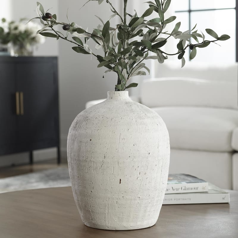 Uttermost 18104 Floreana 14" Tall Ceramic Vase