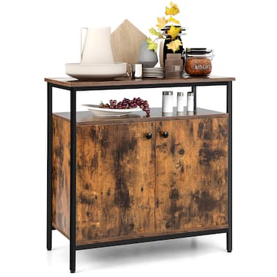 Costway Industrial 2-Door Buffet Sideboard Kitchen Cupboard Storage - See Details
