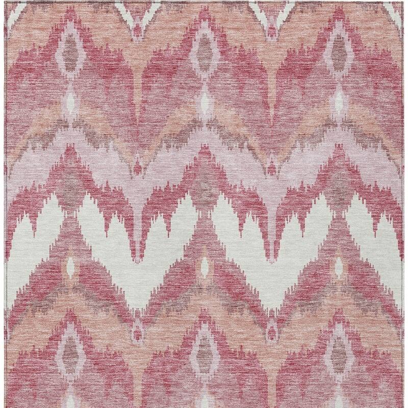 HomeRoots Ikat Transitional Rectangle Outdoor Rug