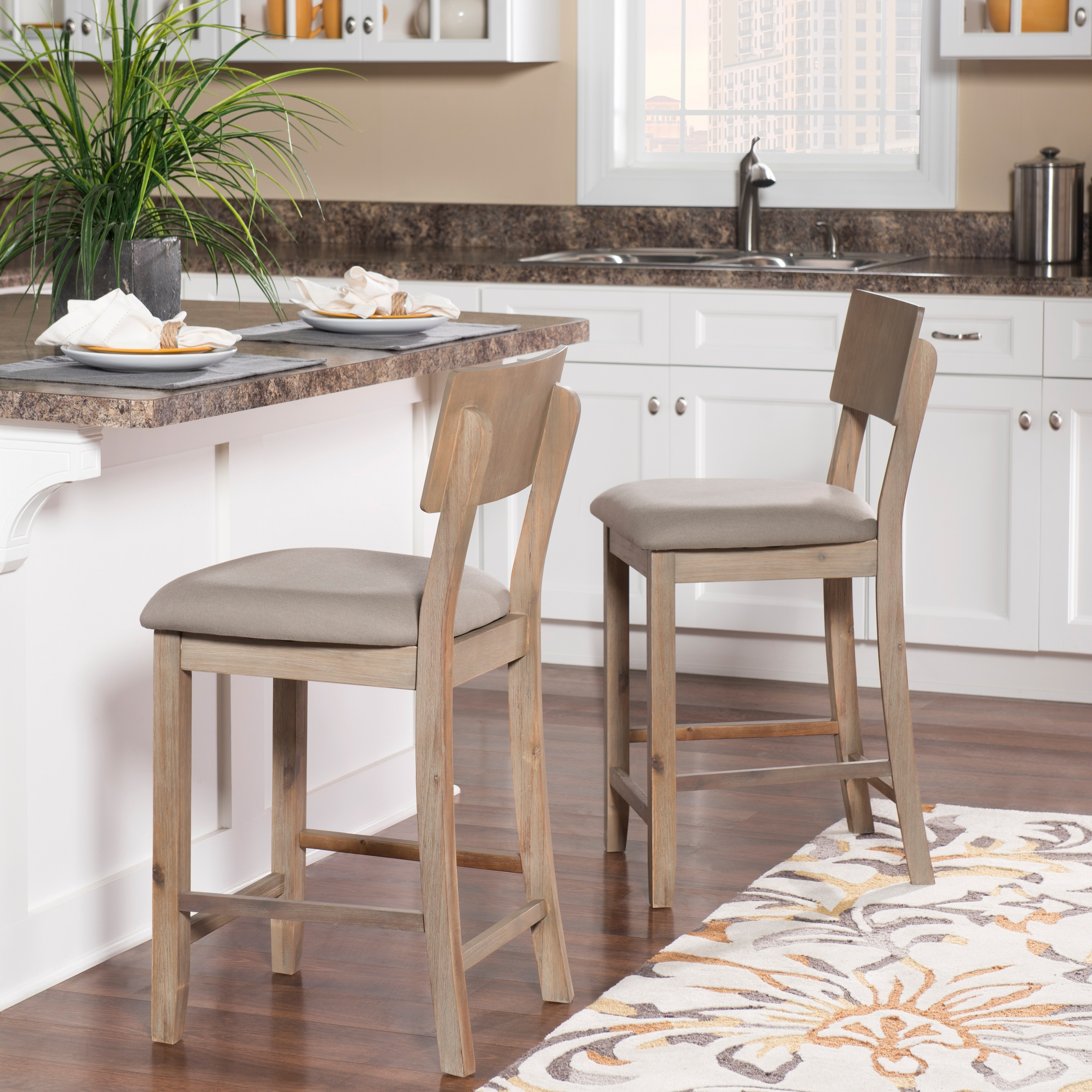 Loren gray wash bar new arrivals stool