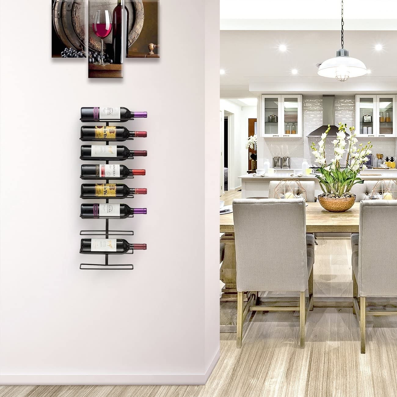 Sorbus Wall Mount Wine Rack (Holds 9 Bottles Each)