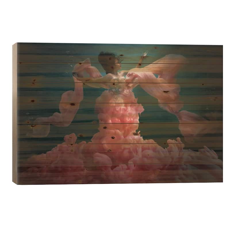 The Awakening Of Flora Print On Wood by Martha Suherman - Multi-Color - 26x40x1.5