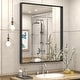 preview thumbnail 54 of 78, Extra Large Metal Frame Wall Mirror Black Tempered Glass for Bathroom