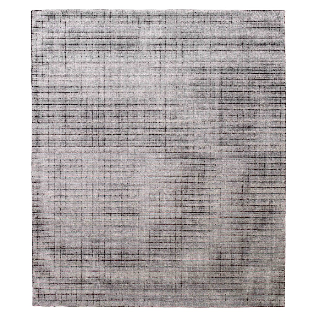 ECARPETGALLERY Hand Loomed Kashkuli Gabbeh Light Grey Silk Rug - 8'0 x 9'5