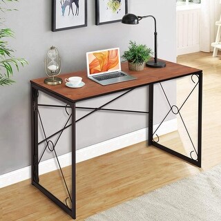Shop Vecelo Folding Computer Desk Home Office Writing Laptop Table
