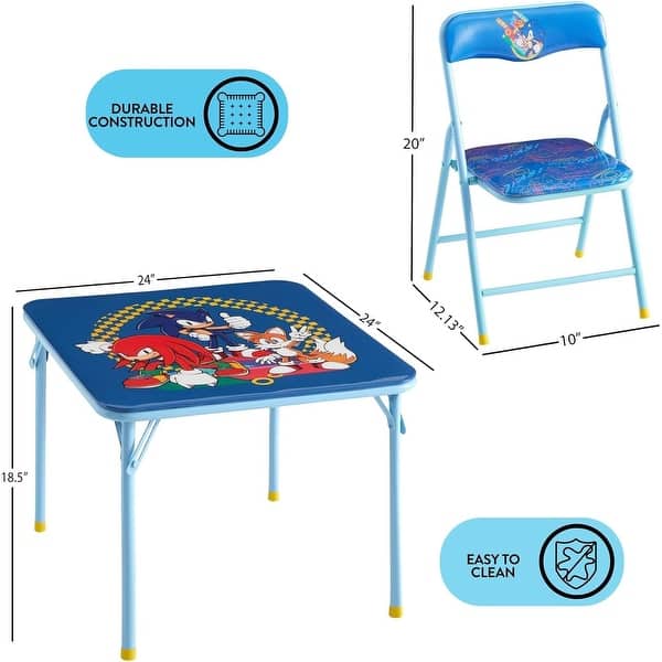 Sega Sonic The Hedgehog Kids Table and Chair Set
