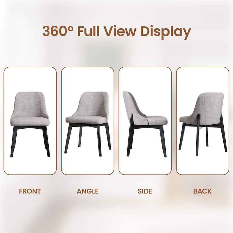 Upholstered Side Chair Dining Chairs Kitchen Chairs with Wood Legs Set of 2