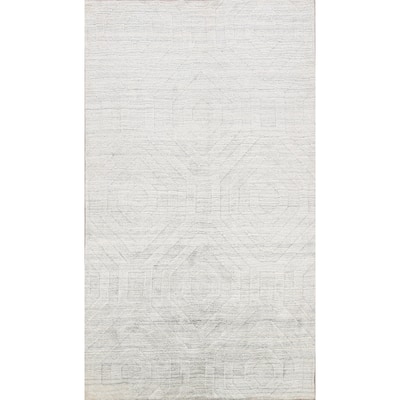 Contemporary Geometric Gabbeh Oriental Area Rug Wool Hand-knotted - 4'10" x 7'8"