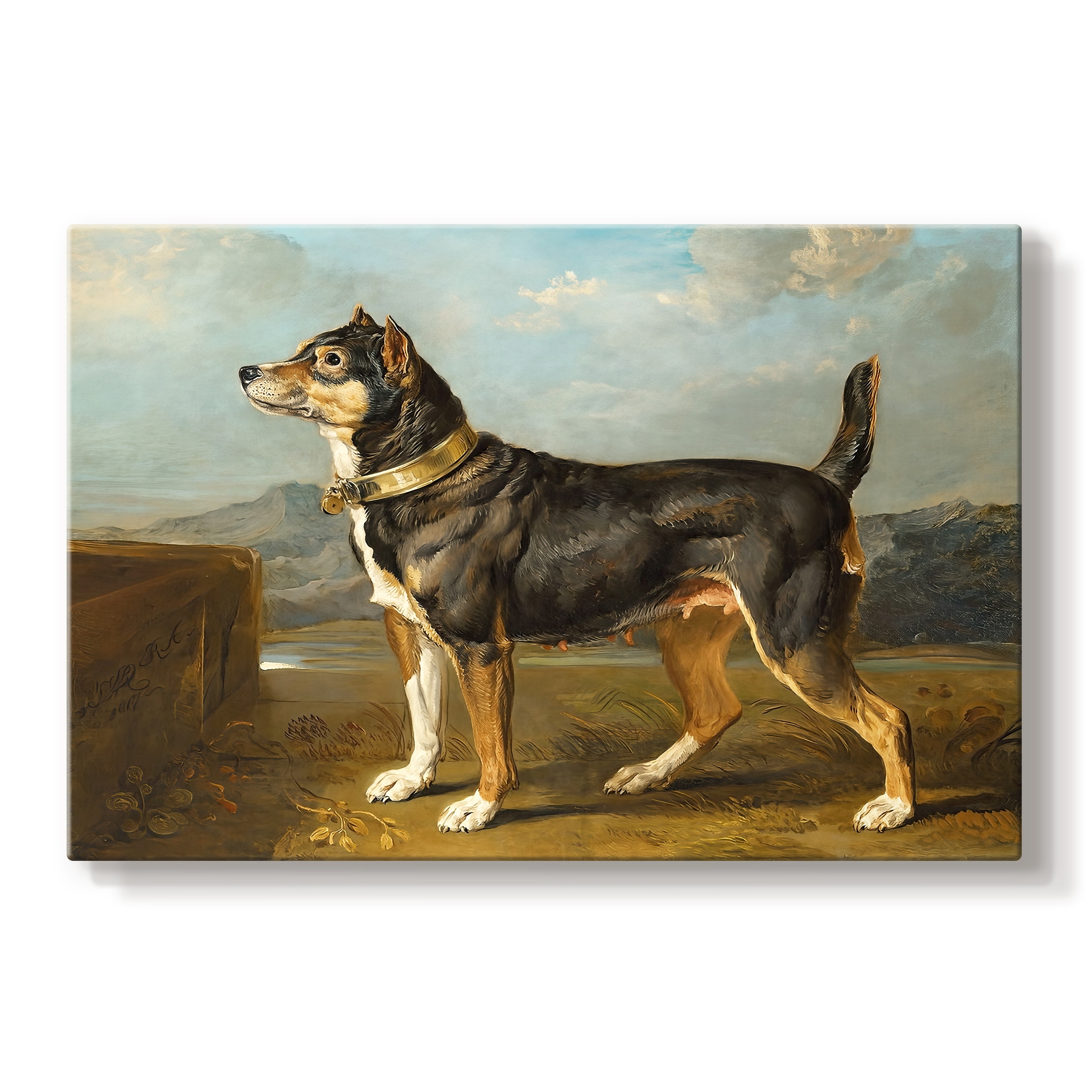 A Terrier in a Landscape, c. 1811-James Ward-Gallery Wrapped Canvas