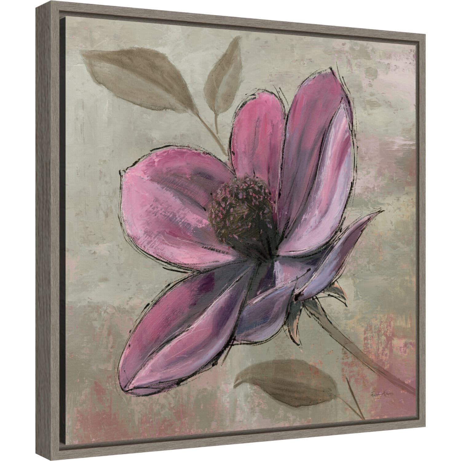 Plum Floral III by Emily Adams Framed Canvas Art - Bed Bath & Beyond ...