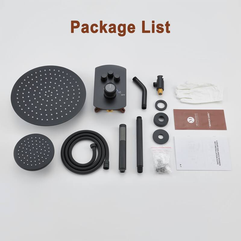 Dual Shower Heads 12 Inch Ceiling Mounteded Rainfall Shower Set