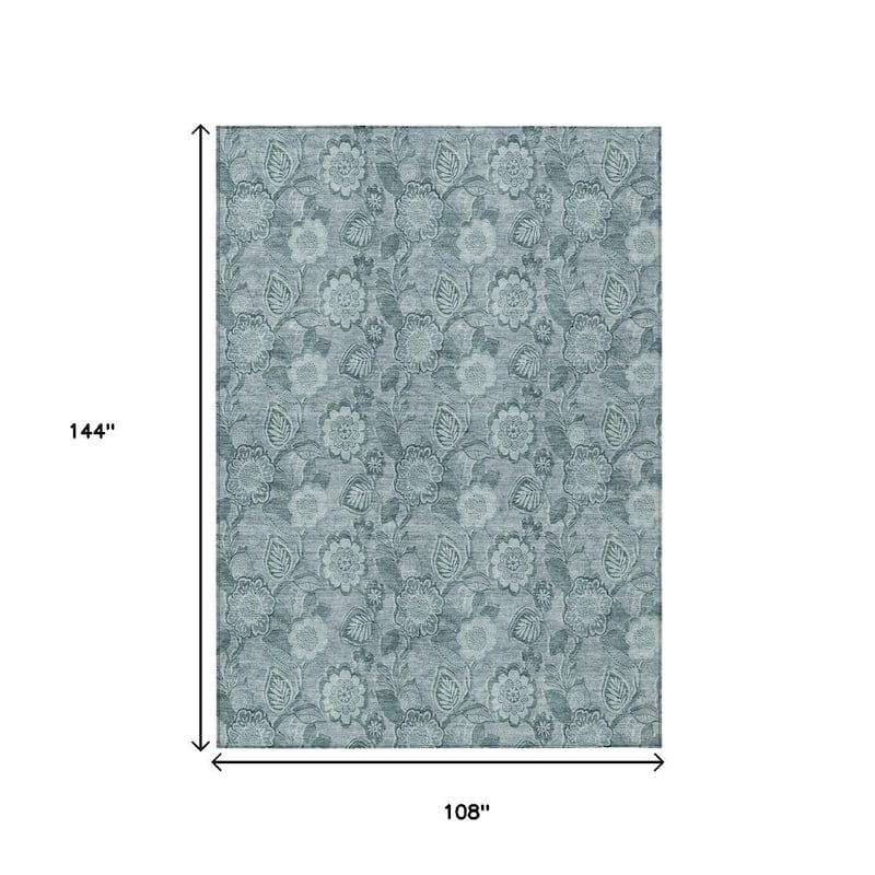 HomeRoots Floral Transitional Rectangle Outdoor Rug