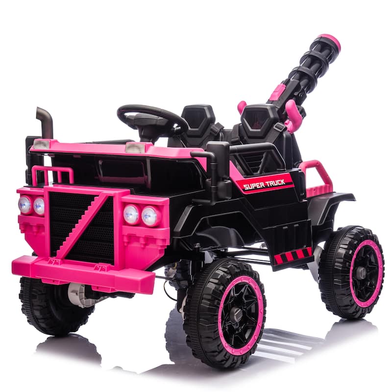 24V Kids Electric Car 3-Seater Kids Car with Remote Control - Pink