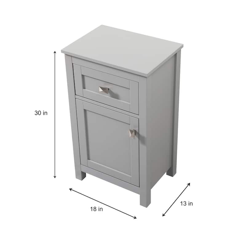 Indigo Home 18 Inch Bathroom Storage Freedstanding Cabinet